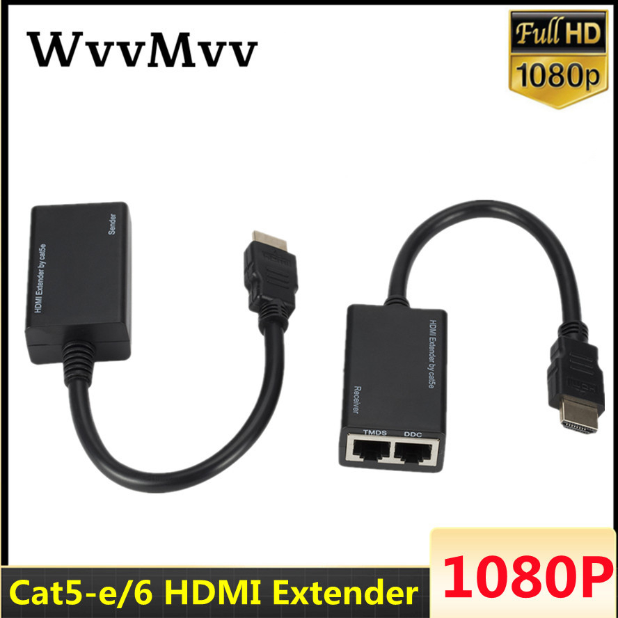 1080P HDMI ȣȯ  RJ45 CAT5e CAT6 UTP LAN ̴ 弱  1080p ػ   100ft 30M